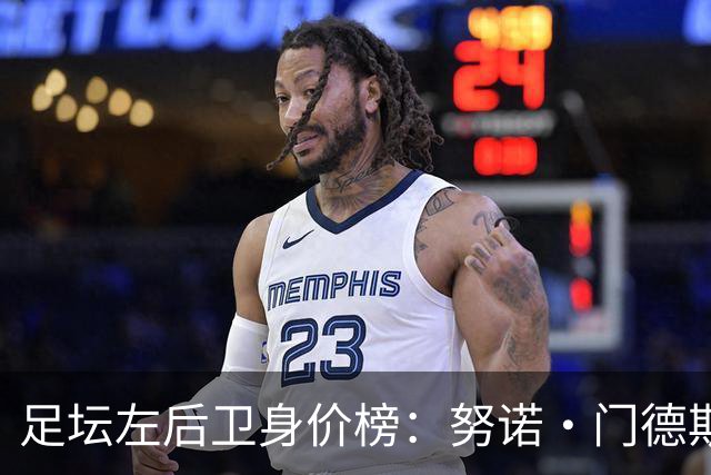 足坛左后卫身价榜：努诺·门德斯居首，格瓦迪奥尔、奥赖利前三
